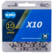 řetěz KMC X-10 silver/black 114 článků box