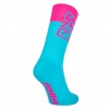 Ponožky PELLS Razzer Cyan/Pink - 43-45