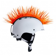 Crazy Uši ozdoba na helmu - Číro Wiggystyle Mohawk Orange